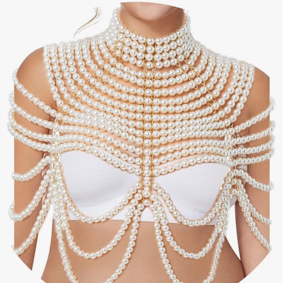 Elegant Pearl and Gold Beaded Women's Jewelry - Picture 1 of 3